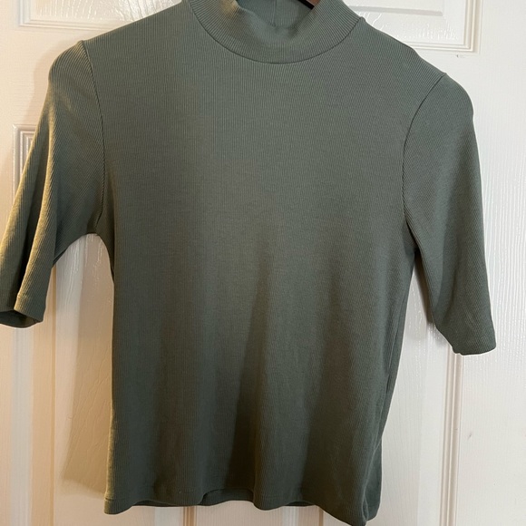 ZARA: Ribbed High Collar Top - Picture 6 of 6